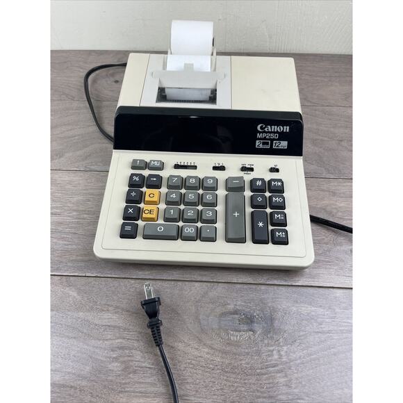 Canon Desktop Calculator MP25D III Extra Large Display 2 Color Print 12 Digit - Picture 9 of 10